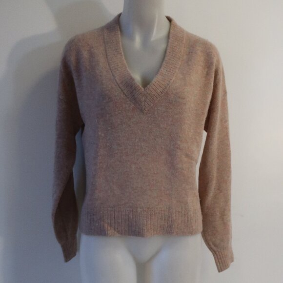 Womens 27 Miles Pink, Multi-Color 100% Cashmere V-Neck Sweater S - Picture 1 of 11